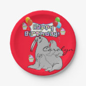 Assiettes En Carton Plaques en papier, Ballons de phoque d'anniversair (Devant)