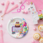 Assiettes En Carton Plaques en papier, Ballons d'hippopotame d'anniver (Fête)