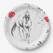 Assiettes En Carton Plaques en papier baroque Horse (Devant)