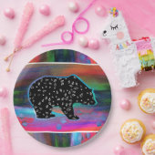 Assiettes En Carton Plaques en papier Black Bear Spirit (Fête)