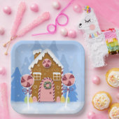 Assiettes En Carton Plaques en papier bleu de la Maison en pain d'épic (Fête)