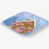 Assiettes En Carton Plaques en papier bleu de la Maison en pain d'épic (Angulaire)