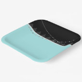 Assiettes En Carton Plaques en papier bleu et noir (Angulaire)