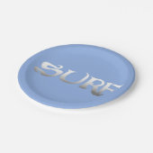 Assiettes En Carton Plaques en papier bleu surf (Angle)