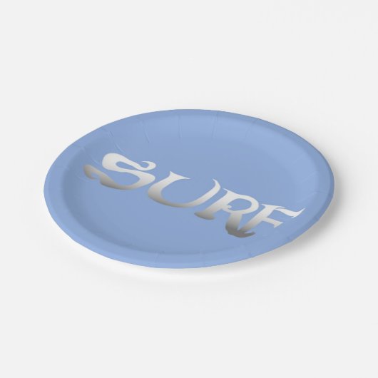 Assiettes En Carton Plaques en papier bleu surf (Angle)