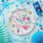 Assiettes En Carton Plaques en papier Boho Chic Floral & Papillons 9" (Fête)