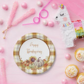 Assiettes En Carton Plaques en papier bon thanksgiving et citrouilles (Fête)