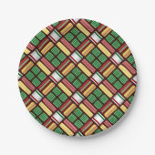 Assiettes En Carton Plaques en papier bonbon de Noël à l'ancienne (Devant)