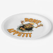 Assiettes En Carton Plaques en papier "Bone Appetit" d'Halloween (Angle)