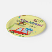 Assiettes En Carton Plaques en papier, Bonne voiture clown d'anniversa (Angle)