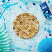 Assiettes En Carton Plaques en papier brillantes Parties scintillant o (Fête)