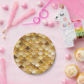 Assiettes En Carton Plaques en papier brillantes Parties scintillant o (Fête)