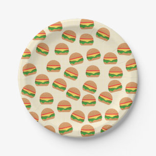 Assiettes En Carton Plaques en papier Burger Cute