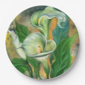Assiettes En Carton Plaques en papier Calla Lilies (Devant)