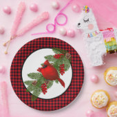 Assiettes En Carton Plaques en papier cardinal de Noël (Fête)