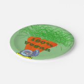 Assiettes En Carton Plaques en papier, carottes 100% végétaliennes (Angle)