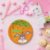Assiettes En Carton Plaques en papier, carottes Lapin Orange (Fête)