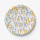 Assiettes En Carton Plaques en papier carottes mignonnes (Devant)