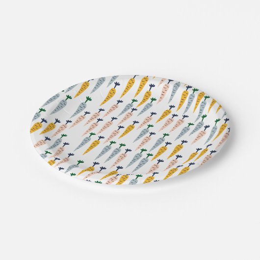 Assiettes En Carton Plaques en papier carottes mignonnes (Angle)