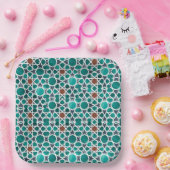 Assiettes En Carton Plaques en papier Carré d'art marocain (Fête)