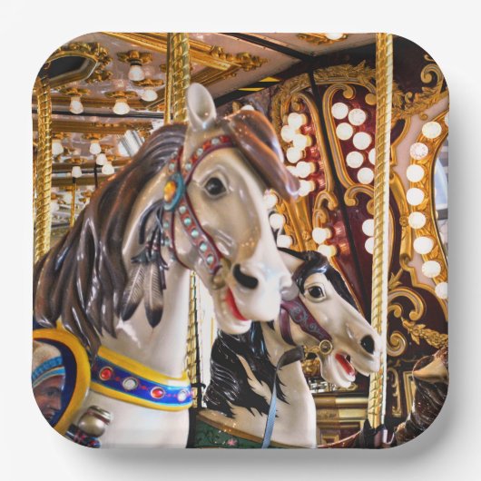Assiettes En Carton Plaques en papier carrousel (Recto)