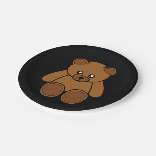 Assiettes En Carton Plaques en papier cartonné Teddy Bear (Angle)