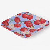 Assiettes En Carton Plaques en papier cerise (Angulaire)