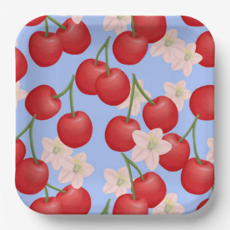 Assiettes En Carton Plaques en papier cerise