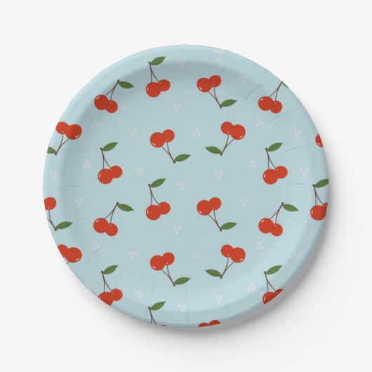 Assiettes En Carton Plaques en papier cerise (Devant)