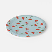 Assiettes En Carton Plaques en papier cerise (Angle)