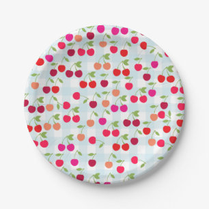 Assiettes En Carton Plaques en papier cerise mignonne