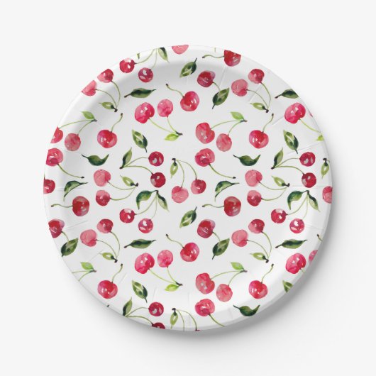 Assiettes En Carton Plaques en papier Cherry Bliss (Devant)