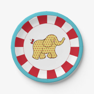Assiettes En Carton Plaques en papier Circus Elephant