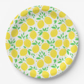 Assiettes En Carton Plaques en papier citron jaune (Devant)