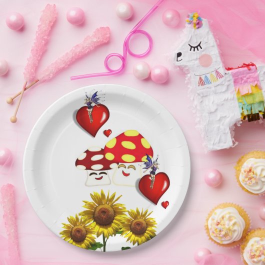 Assiettes En Carton Plaques en papier Citrouille Fée de tournesol (Fête)