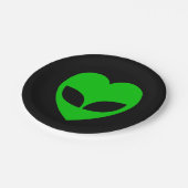 Assiettes En Carton Plaques en papier coeur Alien Love (Angle)