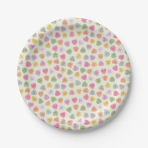 Assiettes En Carton Plaques en papier Coeurs de bonbons