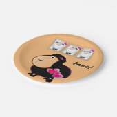 Assiettes En Carton Plaques en papier, Coeurs roses de mouton (Angle)