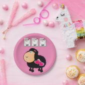 Assiettes En Carton Plaques en papier, Coeurs roses de mouton (Fête)