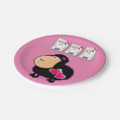 Assiettes En Carton Plaques en papier, Coeurs roses de mouton (Angle)