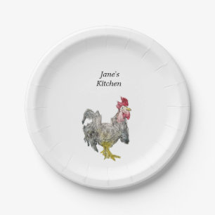 Assiettes En Carton Plaques en papier coq