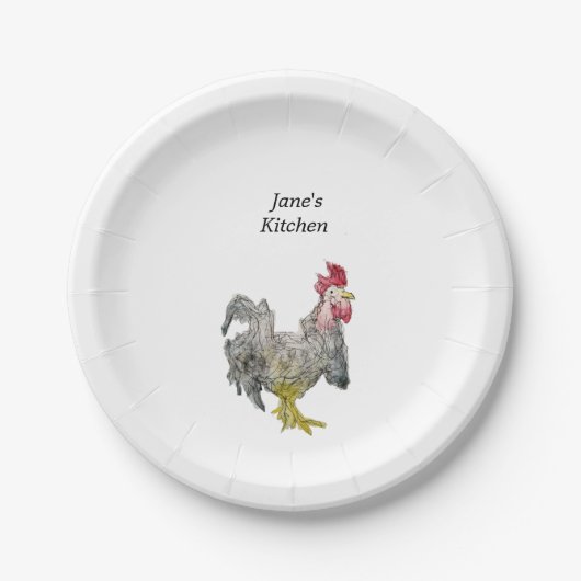 Assiettes En Carton Plaques en papier coq (Devant)