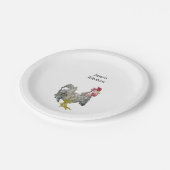 Assiettes En Carton Plaques en papier coq (Angle)