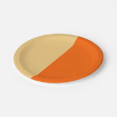 Assiettes En Carton Plaques en papier crème orange (Angle)