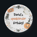 Assiettes En Carton Plaques en papier cuoktaculaire Halloween Annivers<br><div class="desc">Halloween Notre Petit Boo Anniversaire,  Editable Halloween 1er Anniversaire Plaques papier Chute Citrouille Fantôme Éffrayant Mignonne Halloween Décor,  Boo Plaques papier cadeau</div>