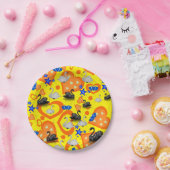 Assiettes En Carton Plaques en papier, Cygnes Coeurs orange Étoiles bl (Fête)