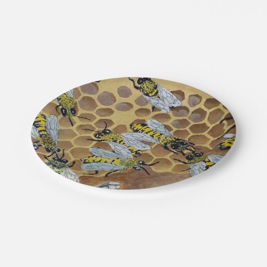 Assiettes En Carton plaques en papier d'abeille (Angle)