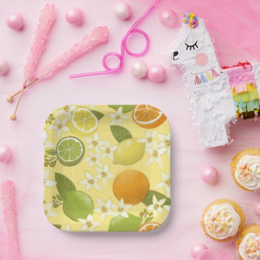 Assiettes En Carton Plaques en papier d'agrumes d'été (Fête)