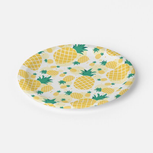 Assiettes En Carton Plaques en papier d'ananas 7 pouces (Angle)