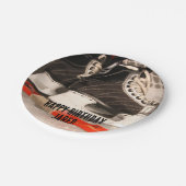 Assiettes En Carton Plaques en papier d'anniversaire à thème de hockey (Angle)